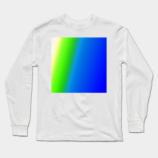 blue green yellow abstract texture Long Sleeve T-Shirt